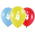 Balon gumowy Arpex z nadrukiem cyferki - 4 (3 szt.) mix 280mm (KB1931-4-9944)