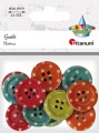 Guziki Titanum Craft-Fun Series plastikowe okrągłe 20mm mix 12 szt