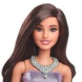Lalka Barbie Fashionistas brązowe włosy, cekinowa sukienka [mm:] 290 (HYT92)