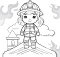 Kolorowanka Straż Pożarna 3D