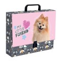Teczka kartonowa na zatrzask My Little Friend Sweet Pomeranian mix Unipap
