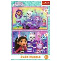 Puzzle Zabawy z Gabby 2x24 el. Trefl (34433)
