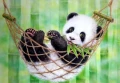 Zestaw kreatywny Diamentowa mozaika 30x40cm Panda w hamaku 2 Flamingo Line (1(43))