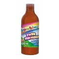 Farby plakatowe Bambino w butelce 500 ml kolor: brązowy 500ml 1 kolor. Bambino (brązowa)