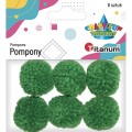 Pompony Titanum Craft-Fun Series zielone 6 szt