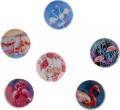 Magnes Fun&amp;Joy FLAMINGI okrągły - mix śr. 30mm 6 sztuk