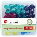 Magnes Titanum pinezki tablicowe 10 mm neodymowe - mix śr. 10mm 40 sztuk