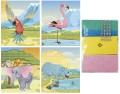 Mozaika Fun&amp;Joy Glitter Animals 4 wzory: papuga, flaming, słoń, hipopotam (FJSR2201)