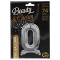 Balon gumowy Godan Beauty&amp;Charm cyfra stojąca srebrna srebrna 750mm 30cal (BC-ASSO)