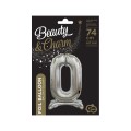 Balon gumowy Godan Beauty&amp;Charm cyfra stojąca srebrna srebrna 750mm 30cal (BC-ASSO)