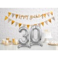 Balon gumowy Godan Beauty&amp;Charm cyfra stojąca srebrna Srebrny 30cal (BC-ASS3)