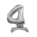 Balon gumowy Godan Beauty&amp;Charm cyfra stojąca srebrna srebrna 30cal (BC-ASS4)
