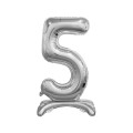 Balon gumowy Godan Beauty&amp;Charm cyfra stojąca srebrna srebrna 30cal (BC-ASS5)