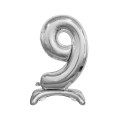 Balon gumowy Godan Beauty&amp;Charm cyfra stojąca srebrna Srebrny (BC-ASS9)