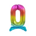 Balon gumowy Godan Beauty&amp;Charm cyfra stojąca tęczowa tęczowa 750mm 30cal (BC-ASTO)