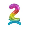 Balon gumowy Godan Beauty&amp;Charm cyfra stojąca tęczowa tęczowa 750mm 30cal (BC-AST2)