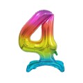 Balon gumowy Godan Beauty&amp;Charm cyfra stojąca tęczowa tęczowa 30cal (BC-AST4)