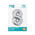 Balon foliowy Godan Smart cyfra 8 srebrna 76cm (CH-SSR8)