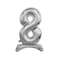 Balon gumowy Godan Beauty&amp;Charm cyfra stojąca srebrna srebrna 750mm 30cal (BC-ASS8)