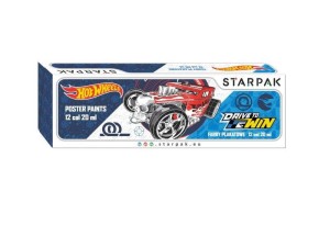 Farby plakatowe Starpak Hot Wheels kolor: mix 20ml 12 kolor. (337500)
