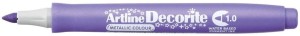 Marker permanentny Artline fiolet metaliczny decorite, fiolet 1,0mm pędzelek końcówka (AR-033 6 6)