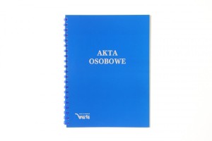 Teczka do akt osobowych ABCDE niezadrukowana A4 niebieski karton Warta (1824-339-093)