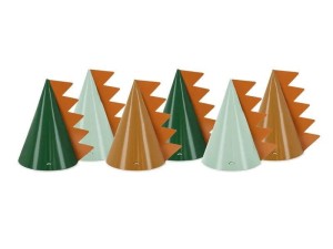 Czapka party Dinozaury, 14 cm mix papier Partydeco (CPP30)