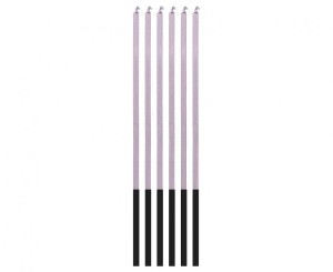 Świeczka urodzinowa Magiczny Płomień, liliowe, 3x3x150mm, 6 szt. Godan (7C-SMPL)