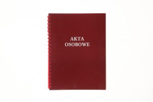 Teczka do akt osobowych zadrukowana ABCDE A4 czerwony karton pokryty folią Warta (339-096)