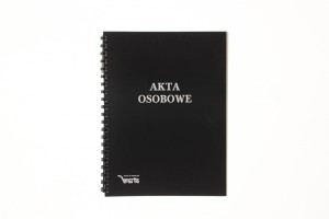 Teczka do akt osobowych zadrukowana ABCDE A4 czarny Warta (339-099)
