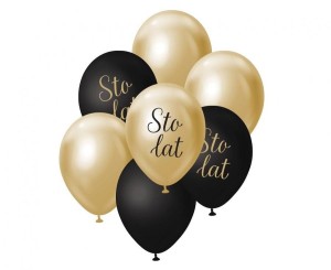 Balon gumowy Godan j. zloto-czarny Sto Lat, 7 szt. 300mm 12cal (BB-SLP7)