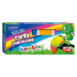 Farby plakatowe St.Majewski 8 kol 20ml kolor: mix 20ml 8 kolor.