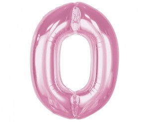 Balon foliowy Godan Smart, cyfra 0, j. różowa, 92 cm (CH-S9J0)