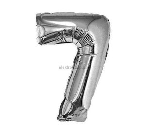 Balon foliowy Godan cyfra 7 srebrny 35 cm 35cal (FG-C35S7)