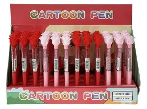 Długopis Adar z różą niebieski 0,7mm mix