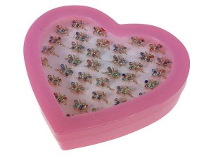 Pierścionki Adar zestaw 36szt. motylki