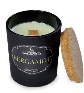 Świeczka ozdobna Pavoncella Classico Bergamot czarna 135 g (5906492907009)