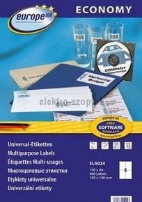 Etykieta samoprzylepna Avery Zweckform Economy Europe100 A4 biały [mm:] 105x148,5 (ELA024)