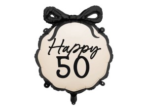 Balon foliowy Partydeco pastylka Happy 50 18cal (FB266-50)