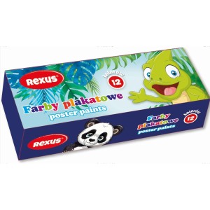 Farby plakatowe Rexus kolor: mix 20ml 12 kolor. (3448)