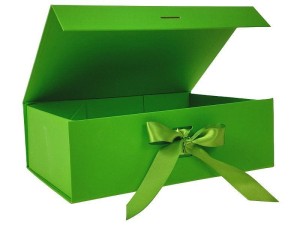 Pudełko na prezent Adar do samodzielnego składania, j. zielone [mm:] 280x200x 90 (617780)