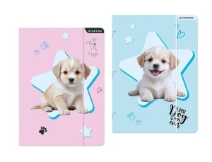 Teczka kartonowa na gumkę Doggy A4 mix Starpak (559706)