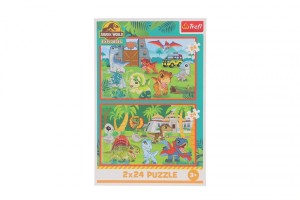 Puzzle Trefl Universal Jurassic World Małe dinozaury 2x24 el. (34437)
