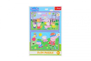 Puzzle Trefl Peppa Pig Peppa na placu zabaw 2x24 el. (34435)