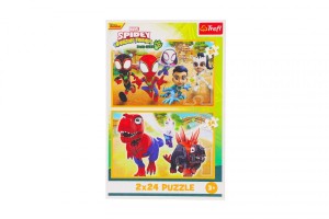 Puzzle Trefl Spidey i dinozaury 2x24 el. (34432)