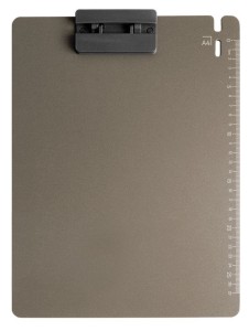 Deska z klipem (podkład do pisania) Tetis Z PODZIAŁKĄ A4 szara (BD650-S)