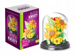 Klocki konstrukcyjne Artyk kwiaty Słoneczniki pod kloszem 228el (137013)