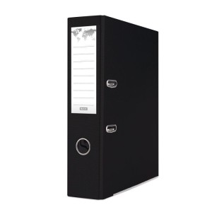 Segregator dźwigniowy Basic z szyną A4 75mm czarny (21024221-05)