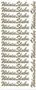 Naklejka (nalepka) Farro W dniu ślubu złote (100)