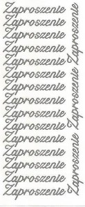 Naklejka (nalepka) Farro Zaproszenie srebrne (101)